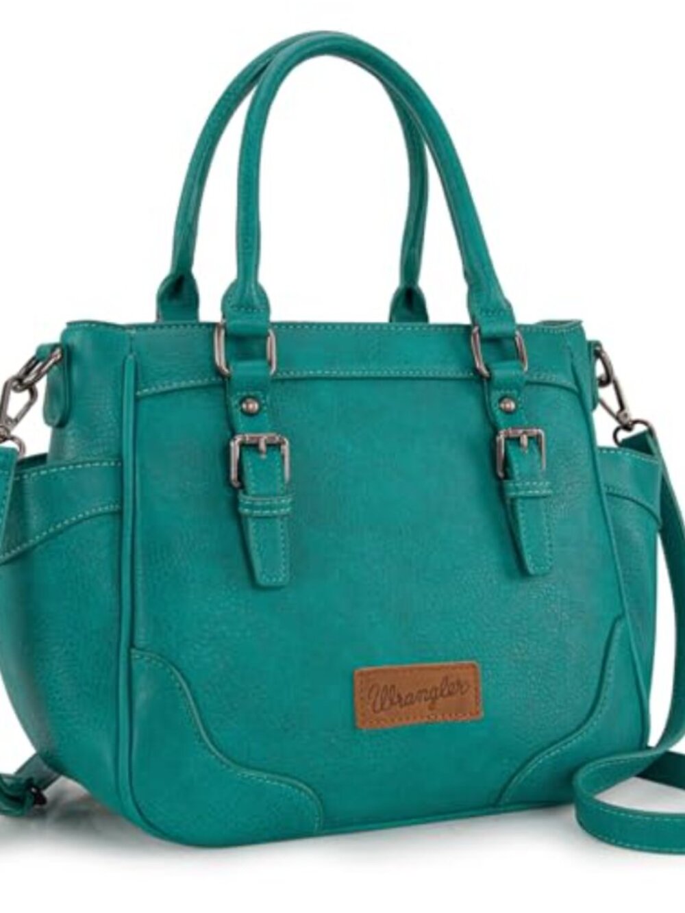 Vegan Leather Crossbody Tote Satchel Top Handle Detachable Strap